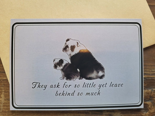 Sympathy card -Furever in our hearts